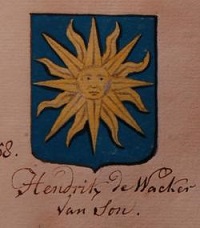 Wapen van Hendrik de Wacker-van Son